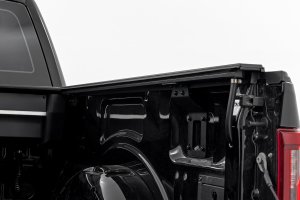 Ford F-150 Powered Retractable Bed Cover - Rough Country - Matte Black - '15-'26